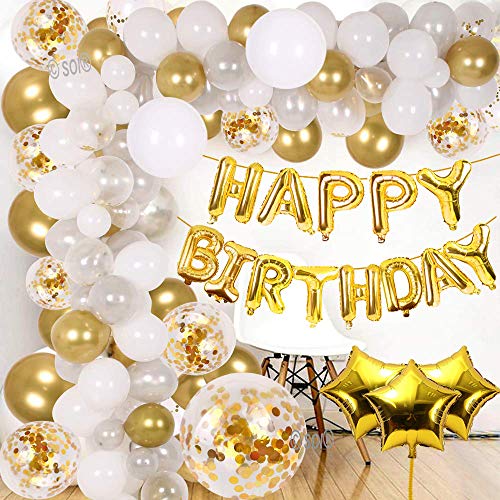 SOI Birthday Decoration Items | Gold Birthday Decoration | Gold Silver Balloons For Decoration | Birthday Decoration Items For Boy - Image 1