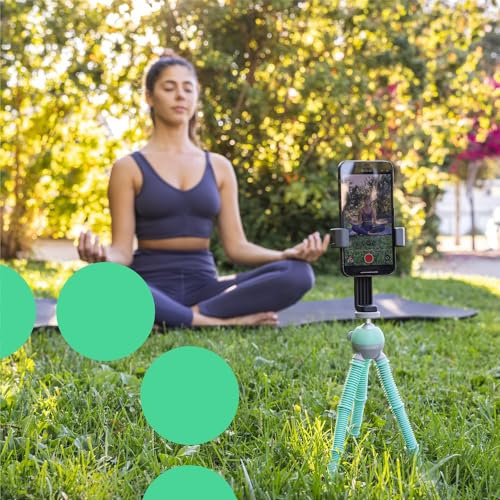 JOBY PodZilla Medium Kit, Flexible Tripod with GripTight 360 Phone Mount, Phone Tripod from The Creators of GorillaPod, Compatible with iPhone, Smartphones and Action Cameras, up to 1Kg, Teal - Image 5