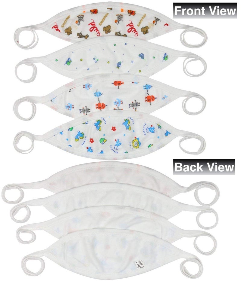 ToBeInStyle حزمة 4 قطع من حزام البطن المريح للمواليد الجدد - للأولاد - مقاس واحد - Image 3