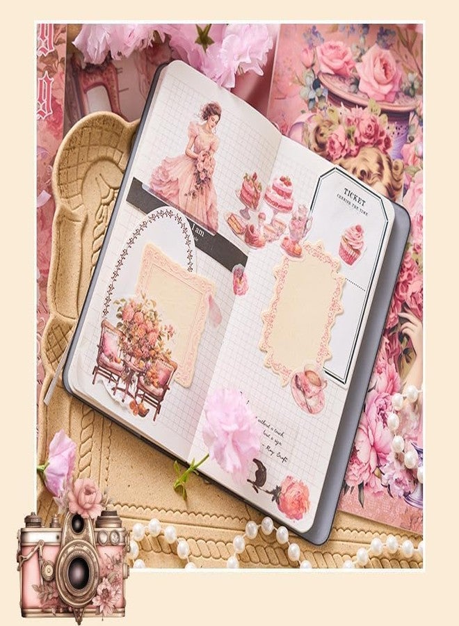 Funspark Vintage Theme Stickers Elegant Victorian Girl Scrapbook Stickers Floral Aesthetic Ephemera for Journals Planners Collage and DIY Crafts Pack of 1 Everything is Fleeting - Image 5