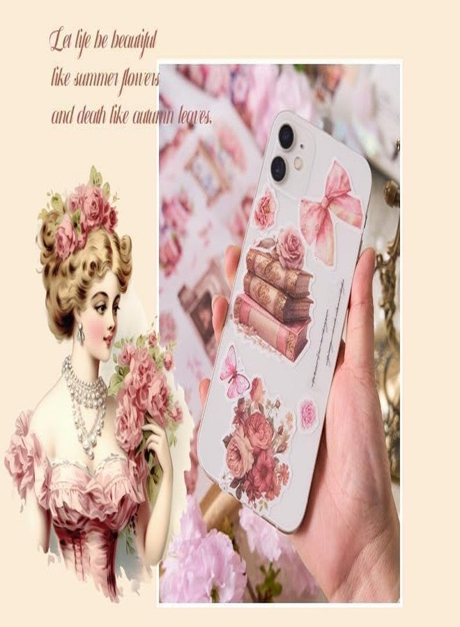 Funspark Vintage Theme Stickers Elegant Victorian Girl Scrapbook Stickers Floral Aesthetic Ephemera for Journals Planners Collage and DIY Crafts Pack of 1 Everything is Fleeting - Image 4