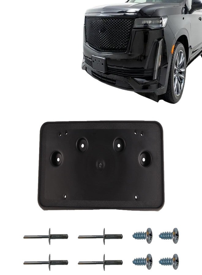Eterpace Front License Plate Bracket W/Bolts Compatible with Cadillac Escalade ESV 2021 2022 2023, License Plate Holder Frame Case Mount, Replace#GM1068239, 84378315 - Image 1