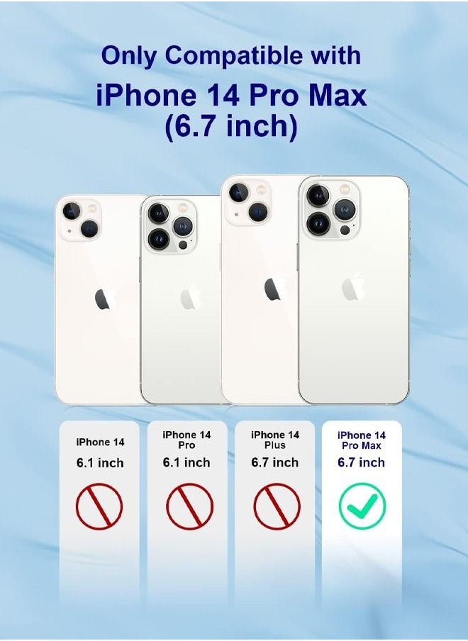 iPhone 14 Pro Max Case for Women,Bling Glitter Plating Smile Face Cover with Strap & Camera Lens Protection Soft TPU Shockproof Bumper Phone Case for iPhone 14 Pro Max (Deep Blue)