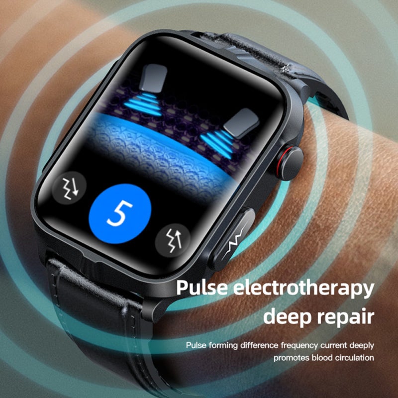 Smart Watch: Black Silicone Strap - IP68 Waterproof Long Battery Life Multifunctional Health Monitoring Sports Watch for Men Women Home Daily Sports Use - Image 2
