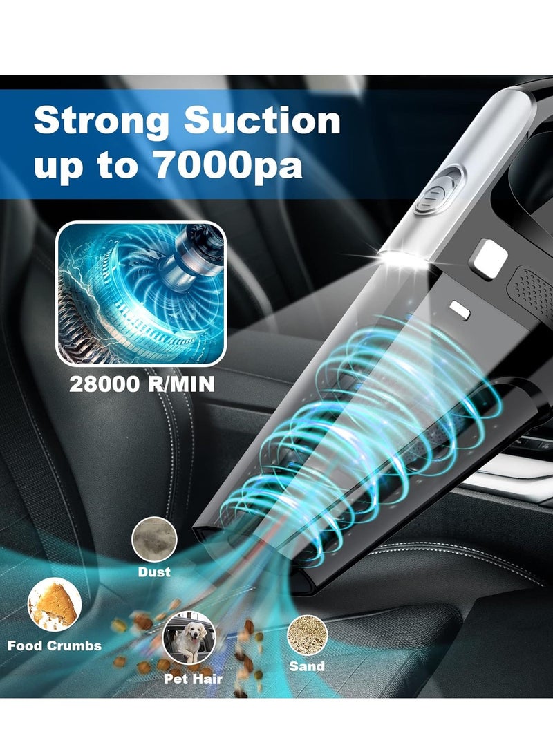 general Car Vacuum, Portable Car Vacuum Cleaner with 7000PA Suction, DC 12V High Power 16.4Ft Cord Wired Vacuum Cleaner for Car, LED Light, Lightweight, 0.33L Capacity, Storage Bag - Image 2
