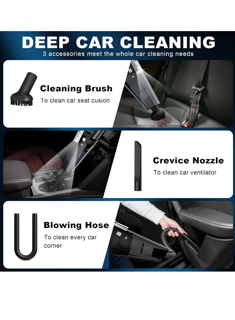 general Car Vacuum, Portable Car Vacuum Cleaner with 7000PA Suction, DC 12V High Power 16.4Ft Cord Wired Vacuum Cleaner for Car, LED Light, Lightweight, 0.33L Capacity, Storage Bag - Image 3