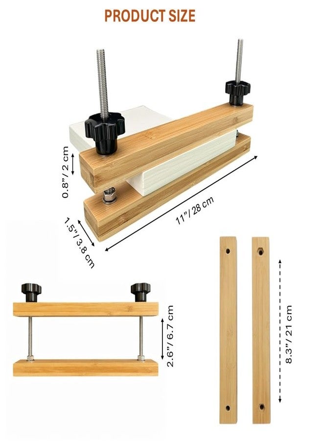Paperry Bamboo Bookbinding Spine Press, 11 Inch Narrow Book Press for Spine Shaping and Bookbinding, for DIY Book - Image 2