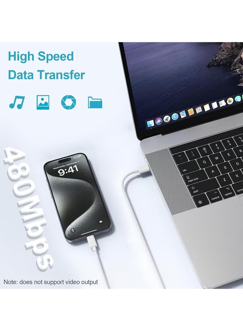 كابل USB‑C بطول 1 متر بقدرة 60 واط وسرعة 480 ميجابت/ث، كابل تايب‑سي إلى تايب‑سي للشحن السريع ونقل البيانات، متوافق مع الهواتف الذكية والأجهزة اللوحية وسماعات الرأس واللابتوبات وآيفون وسامسونج جالاكسي وهواوي وبيكسل. - Image 4