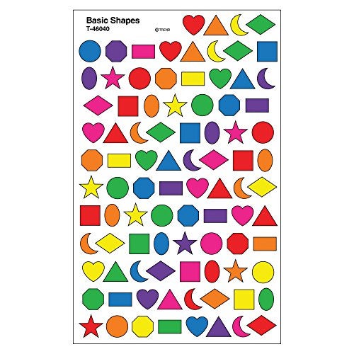 Trend Enterprises Trend Basic Shapes superShapes Stickers, Classroom Incentives, 800 Count - Image 1
