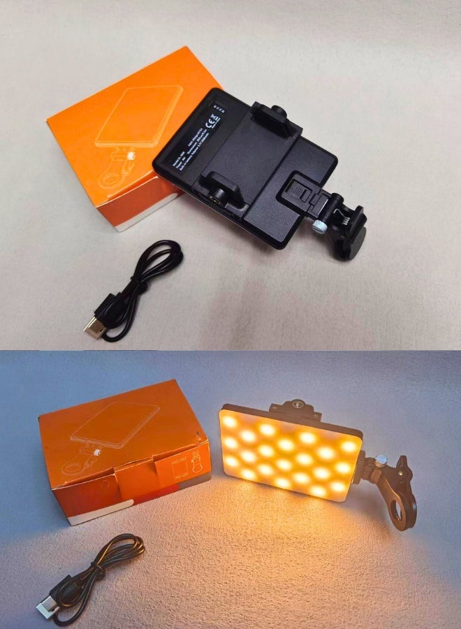 TRADEGATE Rechargeable Mobile Phone Selfie LED Video Light Clip – Portable Photography Fill Light with USB Cable Ideal for Vlogging, Makeup & Photography - Image 3
