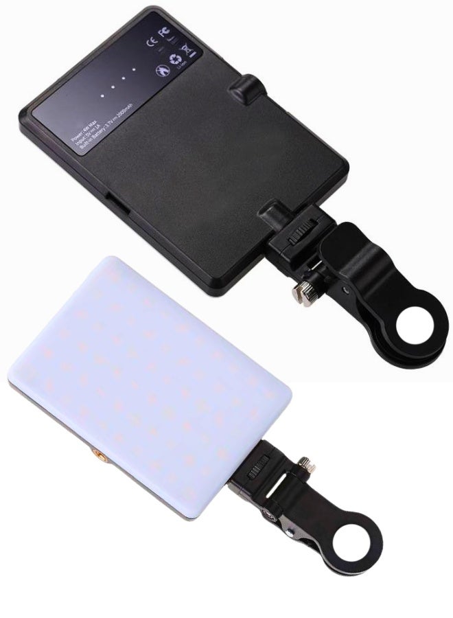 TRADEGATE Rechargeable Mobile Phone Selfie LED Video Light Clip – Portable Photography Fill Light with USB Cable Ideal for Vlogging, Makeup & Photography - Image 1