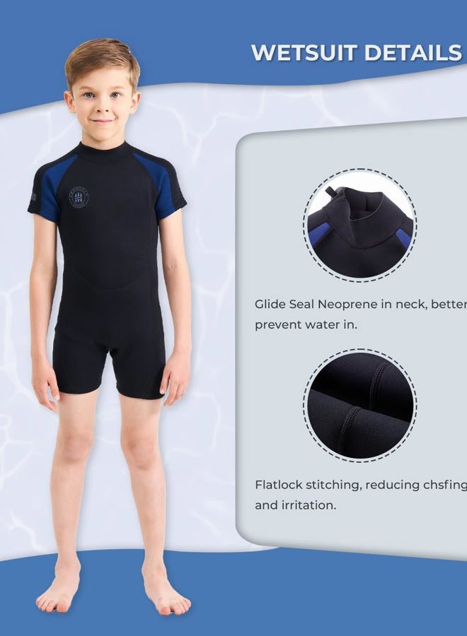 Lemorecn Wetsuits Youth Premium Neoprene 2mm Youth's Shorty Swim Suits(4021,US10) - Image 3