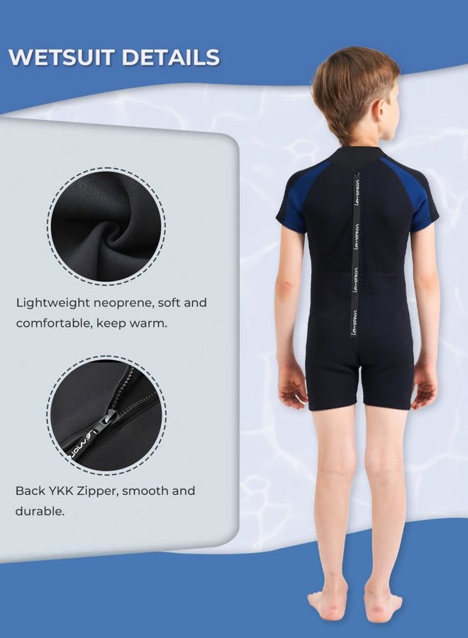 Lemorecn Wetsuits Youth Premium Neoprene 2mm Youth's Shorty Swim Suits(4021,US10) - Image 4