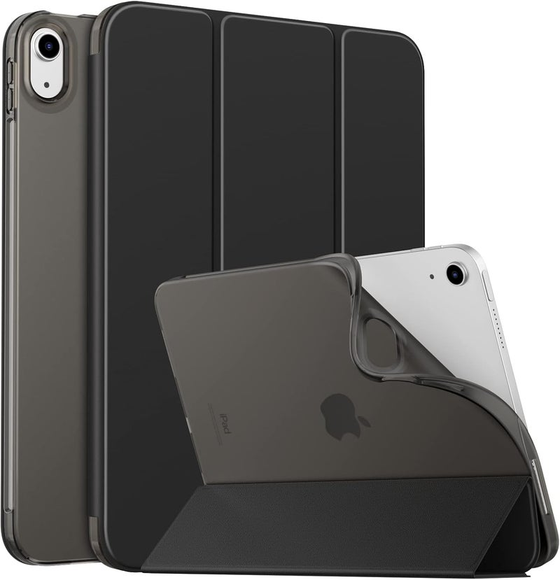 MoKo Case for New iPad (A16) 11th Generation 2025/10th Generation 2022, iPad 11 inch/10.9 inch Case with Soft TPU Translucent Frosted Back Cover,Auto Wake/Sleep,Support Touch ID, Black - Image 1
