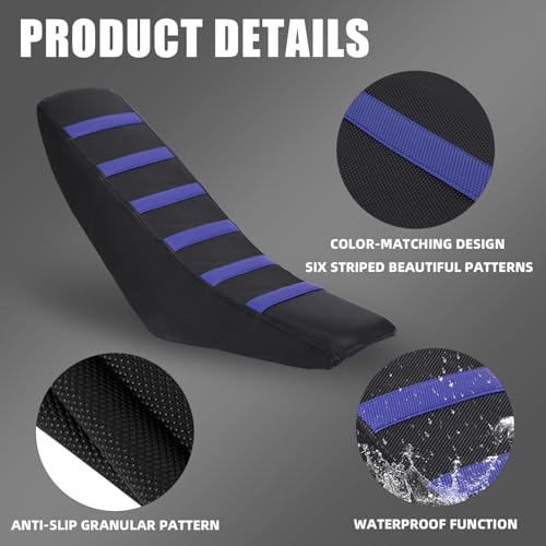 BAOUFF Seat Cover for Tutti,Waterproof Non-Slip Cushion Cover for Tuttio Electric Dirt Bike Soleil01 and Ebike ICT-Blue - Image 4