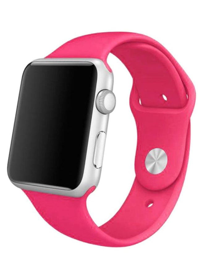 Perfii Replacement Band For Apple iWatch Series 5/4/3/2/1 42-44mm Rose Red - Image 2