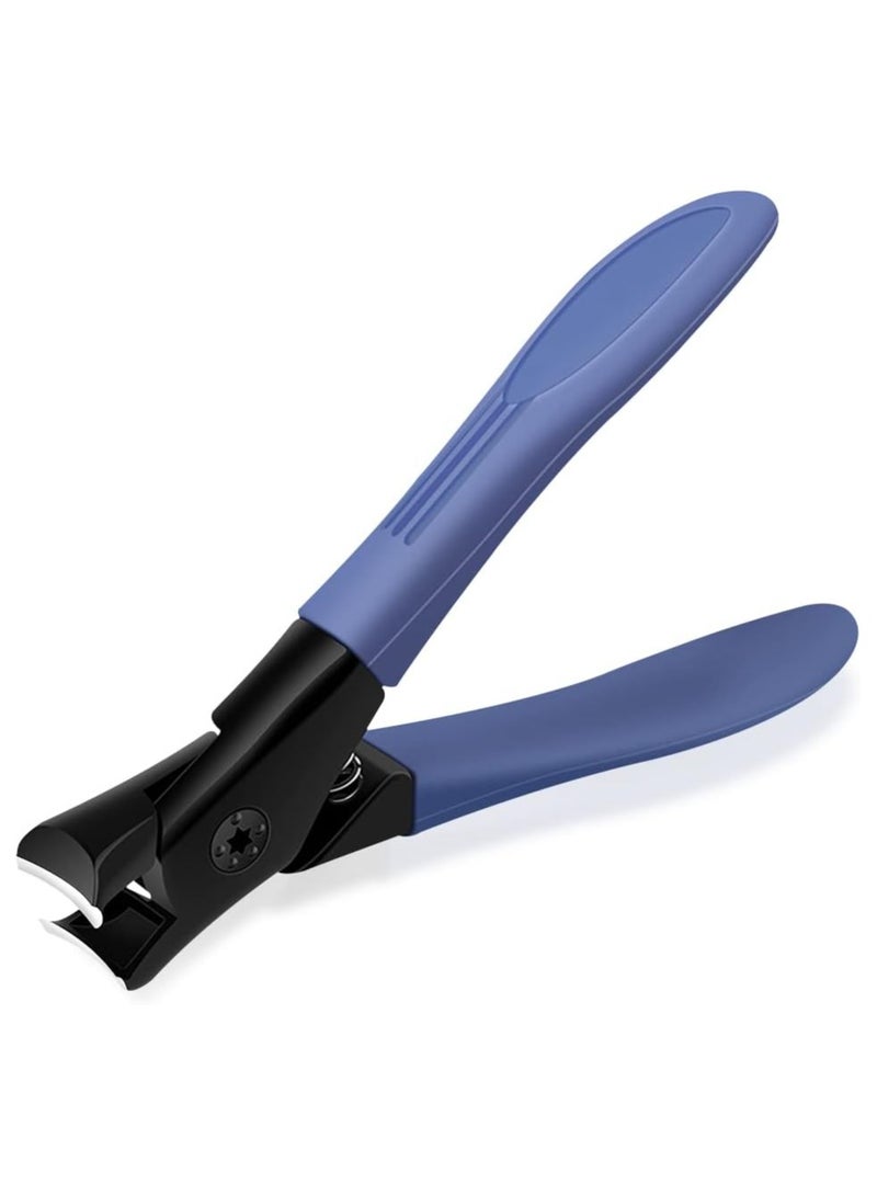 Kimaya Nail Clippers, Heavy Duty Stainless Steel Toenail Clippers with Fingernail File Suitable for Thick Fingernails and Toenails, Professional Nail Trimming Tools (Blue) - Image 1