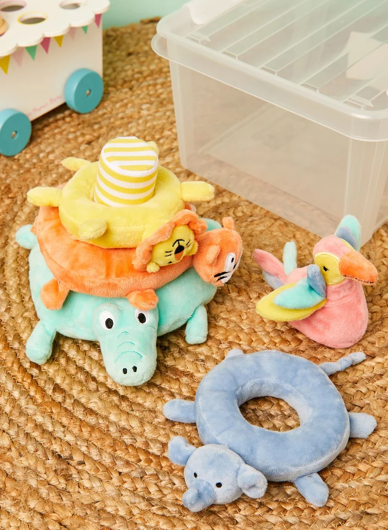 JoJo Maman Bebe Safari Animal Plush Stacker