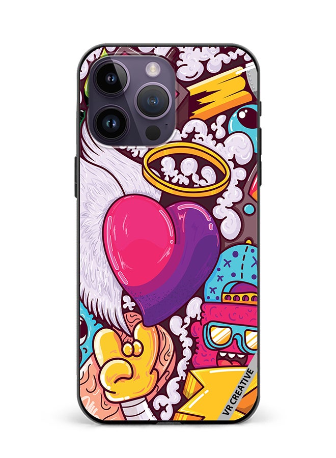 VR CREATIVE Protective Case Cover For Apple iPhone 16 Pro Max Graphitti Design Multicolour