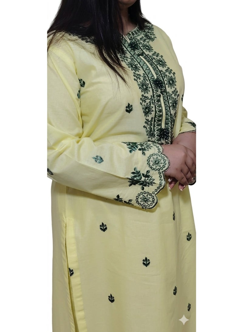 Fabric Pakistani Lawn Embroidery Stitched 2-Piece – 2026 Collection. - Image 3