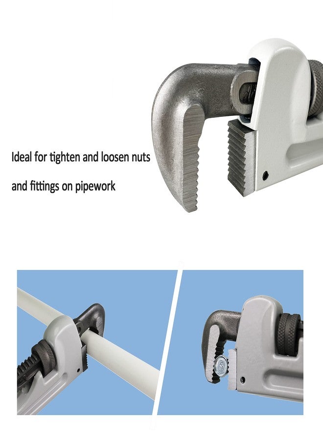 HFS(R 3-Piece Heavy Duty Aluminum Straight Pipe Wrench Set, 10", 14", 18", Adjustable Plumbing Wrench Set, Drop Forged - Image 4