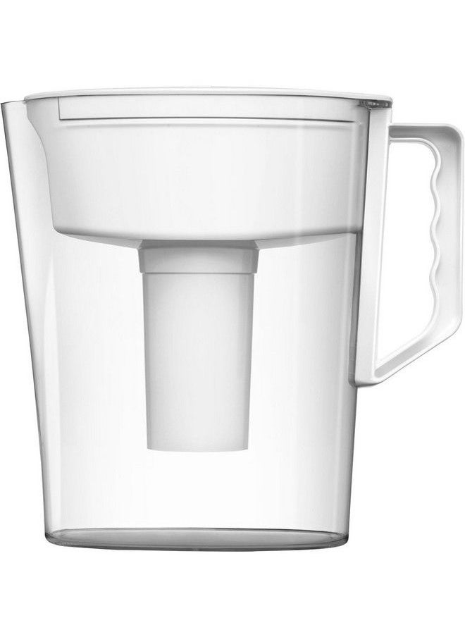 Water Pitcher Slim Capacity Includes One Advanced Filter White 5 Cup Size