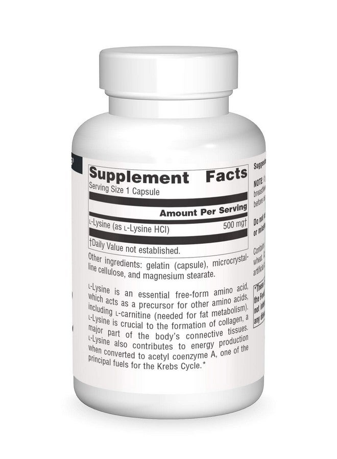 Source Naturals مكمل الأحماض الأمينية ليزين حر يدعم تكوين الطاقة والكولاجين 100 كبسولة - Image 4