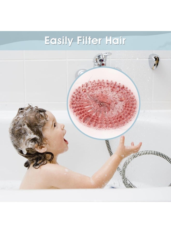 ChicAbode 5 Pack Drain Hair Catcher Durable Silicone Hair Stopper Shower Drain Covers Easy to Install and Clean Shower Drain Hair Trap Suit for Bathroom Bathtub Tub and Kitchen - Image 5