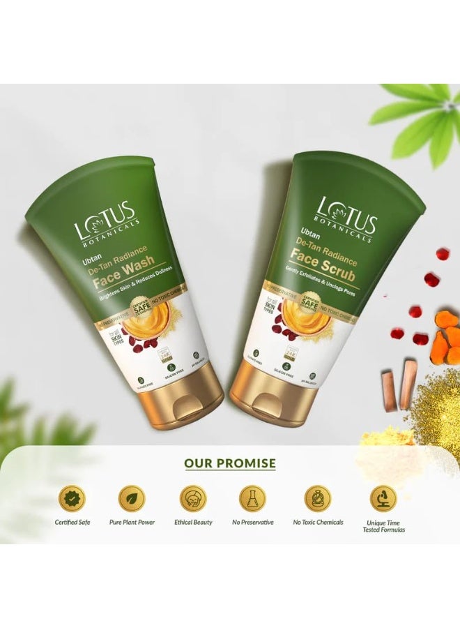 لوتس بوتنيكال غسول الوجه "لوتس بوتانيكالز" (Lotus Botanicals) بتركيبة "أوبتان" (Ubtan) لإزالة التسمير وتعزيز الإشراق (100 مل) مع مقشر الوجه بتركيبة "أوبتان" لإزالة التسمير وتعزيز الإشراق (100 مل) - عبوة ثنائية - Image 2