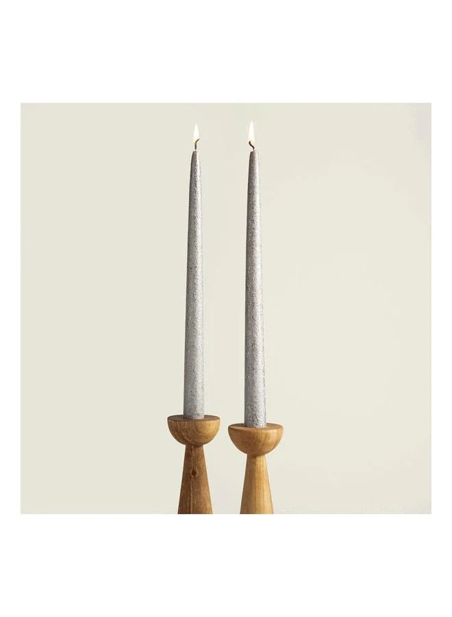 Zsa Zsa Zsu Deurne Silver Paraffin Candle 2.2 x 2.2 x 30 cm.