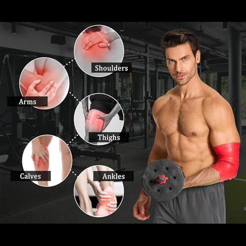A-TAPE Muscle Floss Bands (5’ Ft Long X 2” inch Width)- Compression Bands - for Improving Movement, Increasing Circulation & Reducing Soreness (Red (Heavy)) - Image 4
