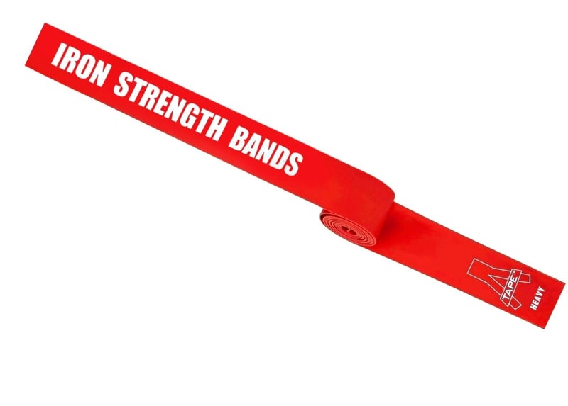 A-TAPE Muscle Floss Bands (5’ Ft Long X 2” inch Width)- Compression Bands - for Improving Movement, Increasing Circulation & Reducing Soreness (Red (Heavy)) - Image 1