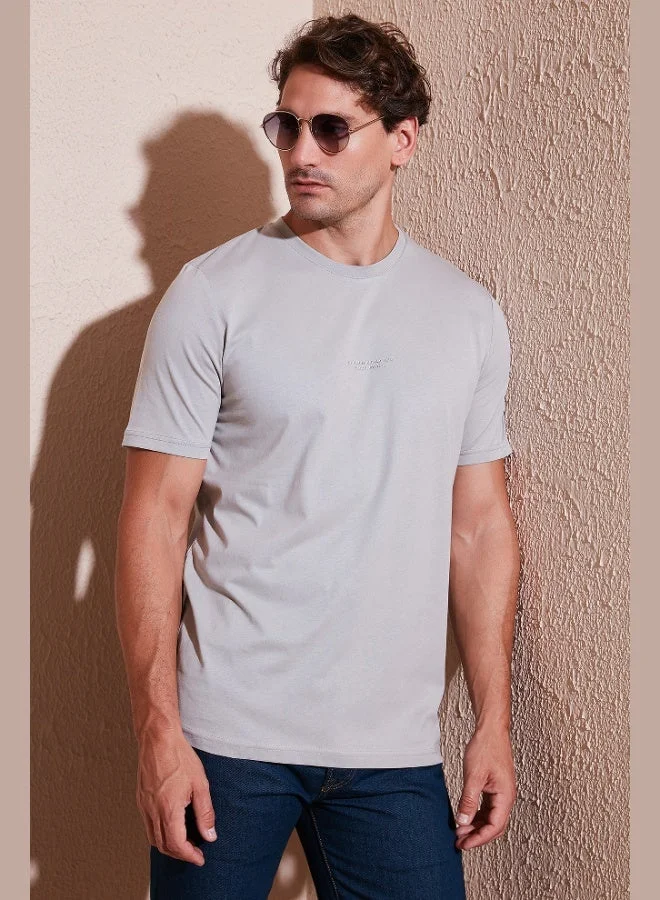 Buratti  Buratti Cotton Printed Regular Fit Crew Neck T Shirt Men's T SHIRT 59020205 for Men | Best Price UAE