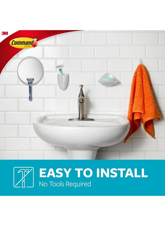 Command Razor Holder, Holds up to 3 lb, Clear Frosted, 4" x 2.5" x 1.5" 1 Holder with 1 Medium Water-Resistant Command Strip, Damage Free Bathroom Organization for Razors or Toothbruses - Image 5