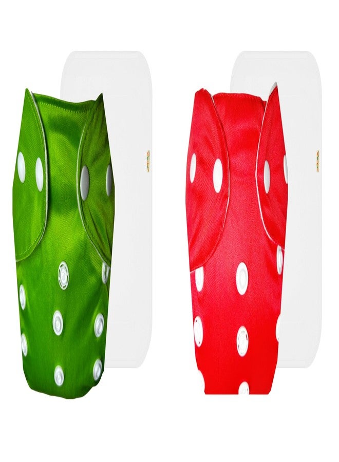 حفاضات قماشية دمبلدو لايت مع حشوة قطنية (عبوة من قطعتين) | ناعمة ولطيفة | وسادة ماصة بست طبقات | أزرار كبس قابلة للتعديل | تغيير حفاضات بدون قلق | من 3 أشهر إلى سنتين | للجنسين - Image 1