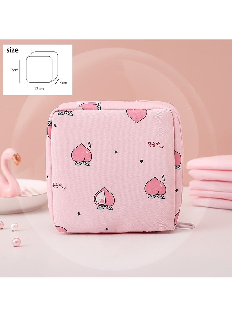 RTYY Sanitary Napkin Storage Bag Small Portable Menstrual Cup Nursing Pad Storage Pouch, Traveler Friendly Menstrual Period Bag, Mini Makeup Bag Coin Purse Wallets with Zipper for Women Teen Girls - Image 4