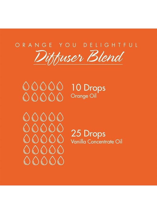 Essential Oils, Orange Oil, Uplifting Aromatherapy Scent, Cold Pressed, 100% Pure, Vegan, Child Resistant Cap, 4-Ounce