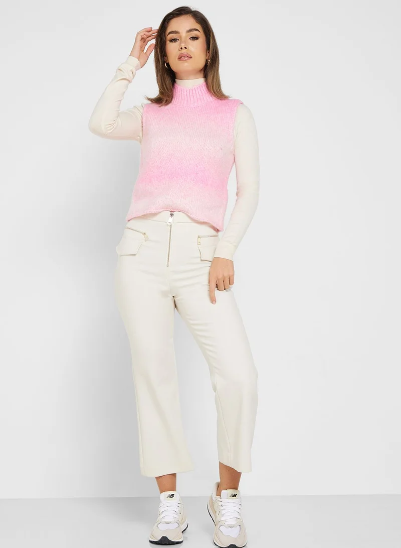 ONLY High Neck Color Block Sweater