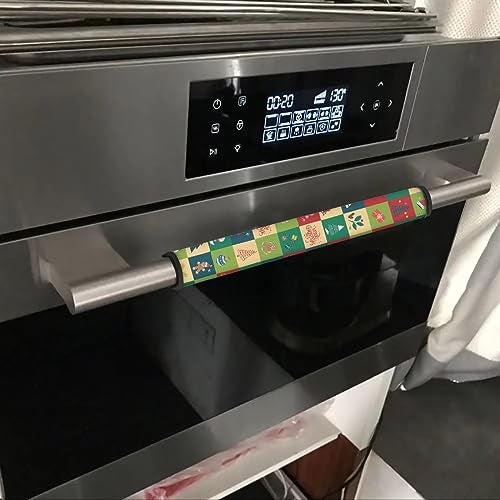 Mintulipy Refrigerator Door Handle Covers Set of 4 Christmas Washable Appliance Handle Covers Keep Your Kitchen Appliance Clean from Smudges Drips Food Stains Oil - Image 5