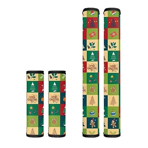 Mintulipy Refrigerator Door Handle Covers Set of 4 Christmas Washable Appliance Handle Covers Keep Your Kitchen Appliance Clean from Smudges Drips Food Stains Oil - Image 1