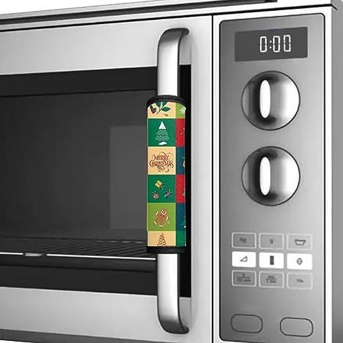 Mintulipy Refrigerator Door Handle Covers Set of 4 Christmas Washable Appliance Handle Covers Keep Your Kitchen Appliance Clean from Smudges Drips Food Stains Oil - Image 4