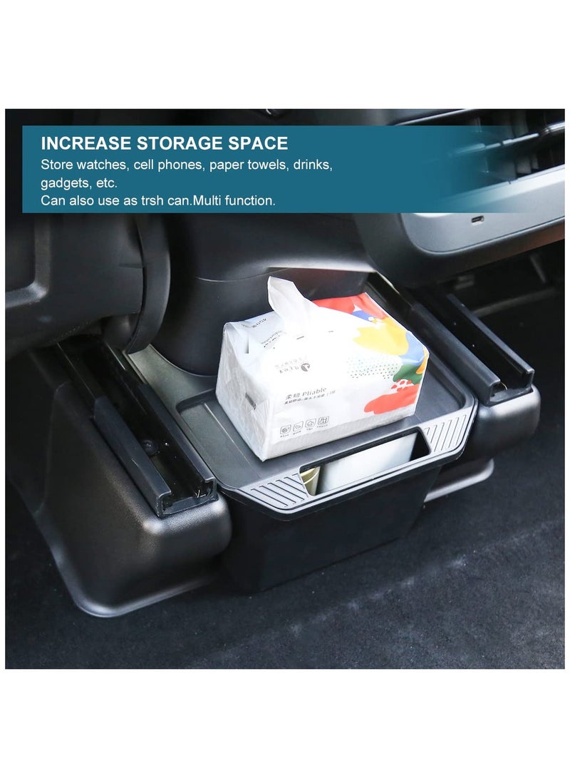 for Tesla Model Y Rear Center Console Storage Box Trash Can 2nd Row Organizer Flocking Tray Backseat Container Car Garbage Bin Accessories 2020 2021 2022 - Image 3