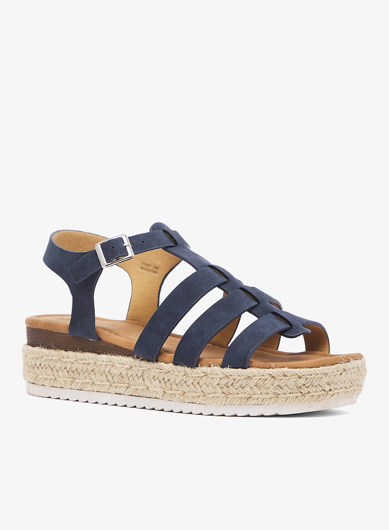 Savannah Collection Low Wedged Flatform Sandal - Image 2