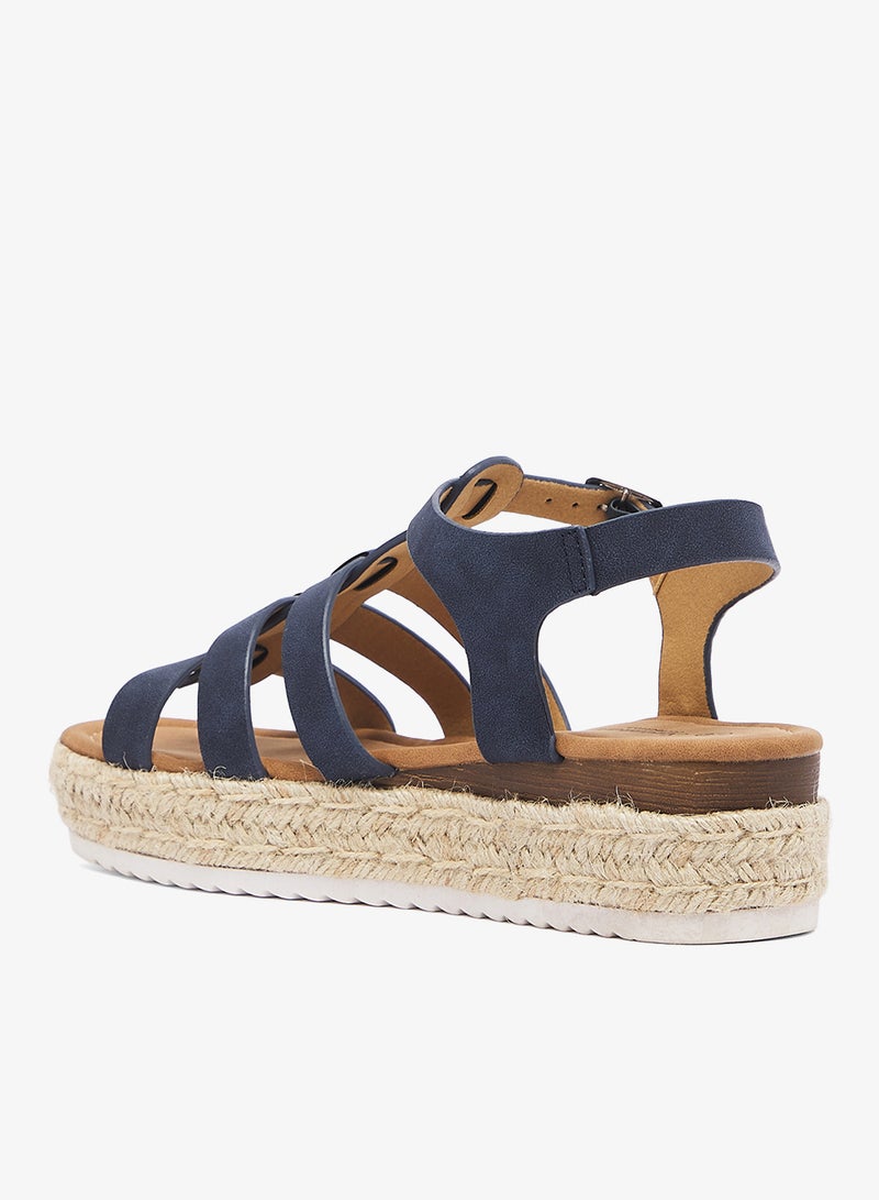 Savannah Collection Low Wedged Flatform Sandal - Image 3