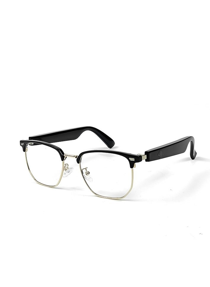 جولف لينك نظارات ذكية Z09 للقيادة والملاحة الصوتية والنظارات الشمسية وركوب الدراجات والمشي لمسافات طويلة وحماية من الأشعة فوق البنفسجية ونظارات ذكية مضادة للإشعاع باللون الأبيض - Image 1