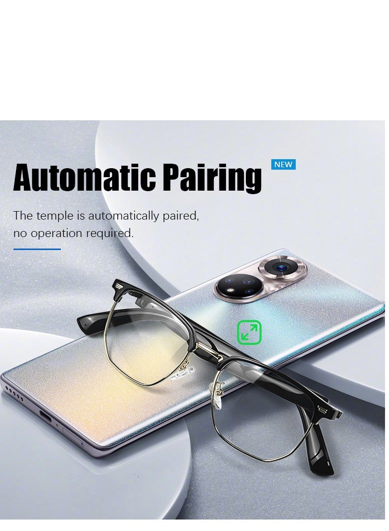 جولف لينك نظارات ذكية Z09 للقيادة والملاحة الصوتية والنظارات الشمسية وركوب الدراجات والمشي لمسافات طويلة وحماية من الأشعة فوق البنفسجية ونظارات ذكية مضادة للإشعاع باللون الأبيض - Image 4