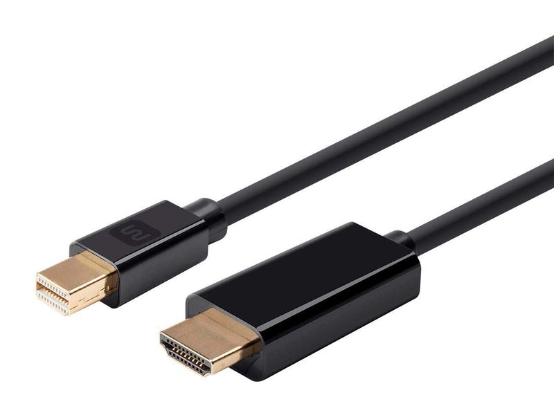 Monoprice Mini DisplayPort 1.2a to HDTV Cable - 6 Feet - Black | Supports Up to 4K Resolution And 3D Video - Select Series - Image 2