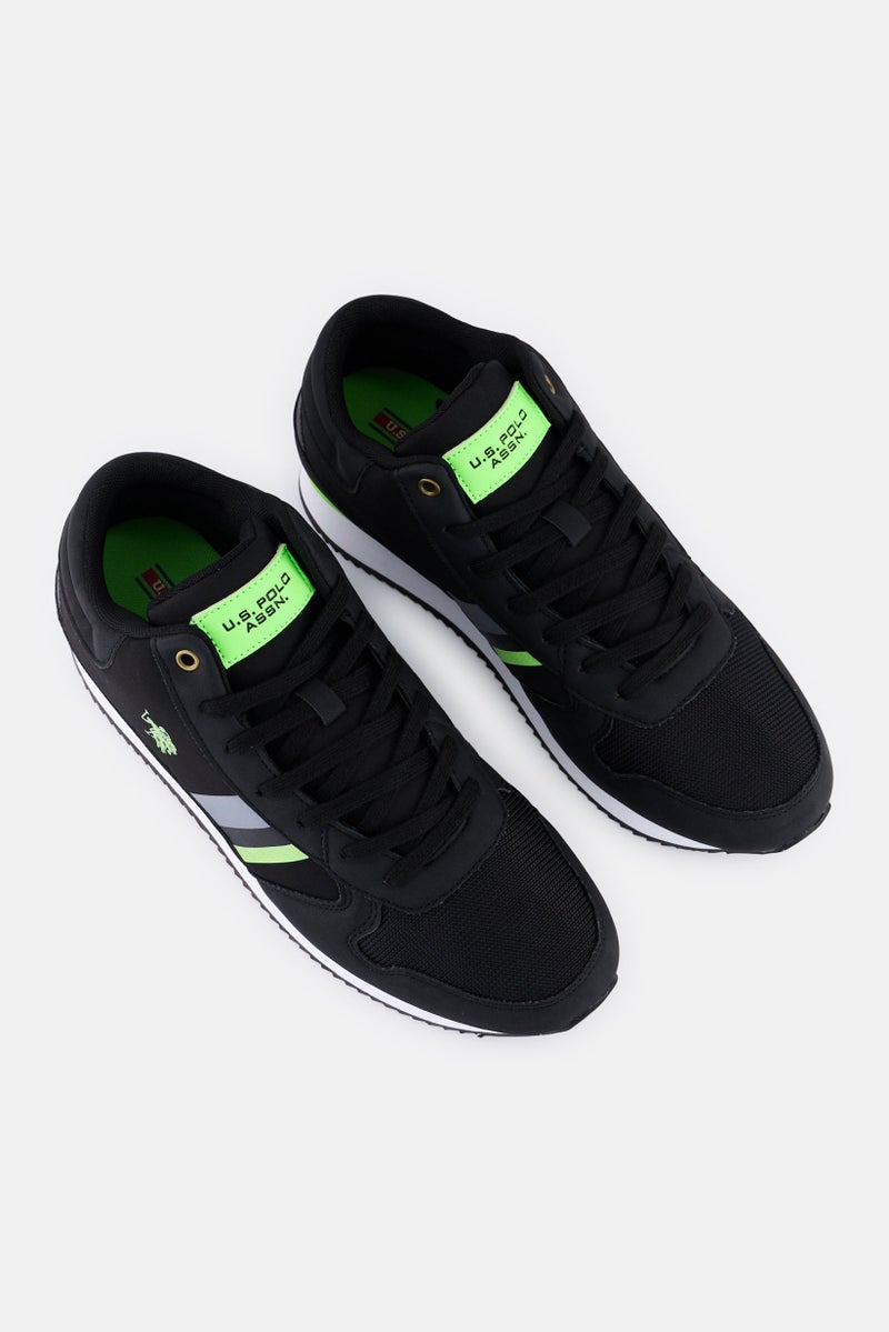 U.S. Polo Assn. Men Lace Up Casual Shoes, Black  - Image 2