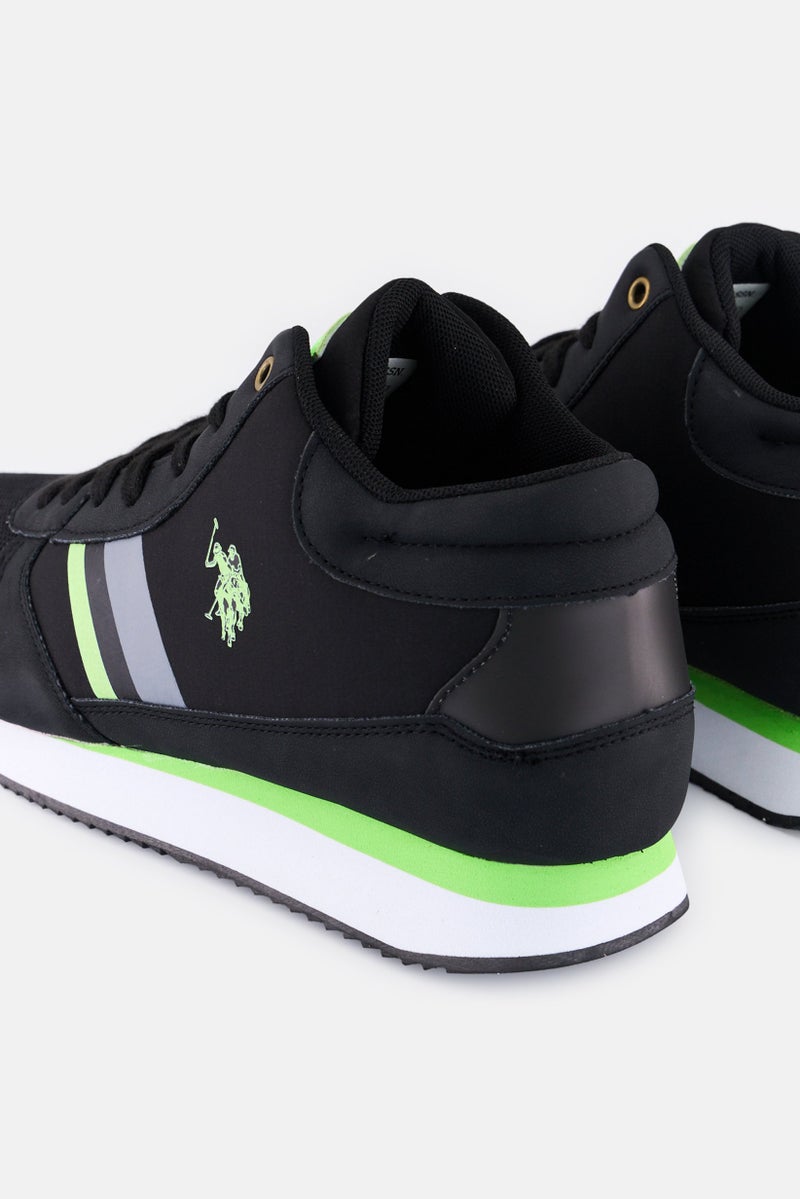 U.S. Polo Assn. Men Lace Up Casual Shoes, Black  - Image 3