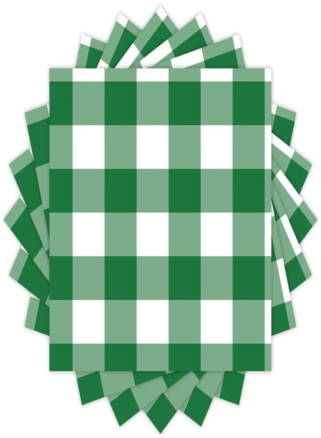 Quera 50 Pcs St. Patrick's Day Paper Napkins Buffalo Check Plaid Paper Napkins Party Supplies Green Checkerboard napkins for Saint Patty's Day Dinner Party Decoration 6.5 "X 6.5"​ - Image 1